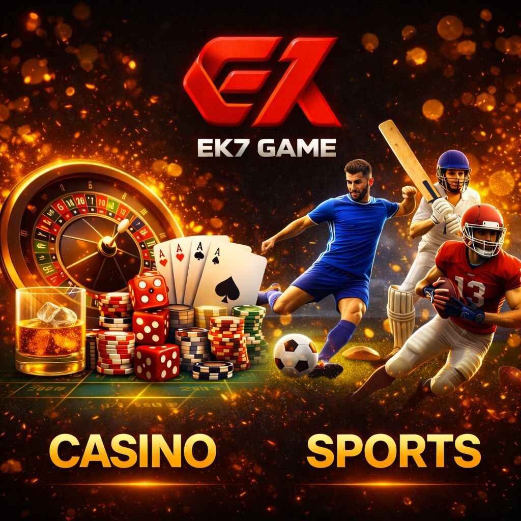 EK7 game platform featuring casino games, sports betting, and live gaming options