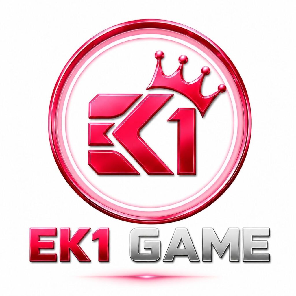 EK1 Game mobile app interface showing online gaming features, rewards, and user-friendly navigation.